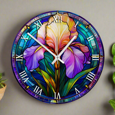 Iris Suncatcher Effect Clock